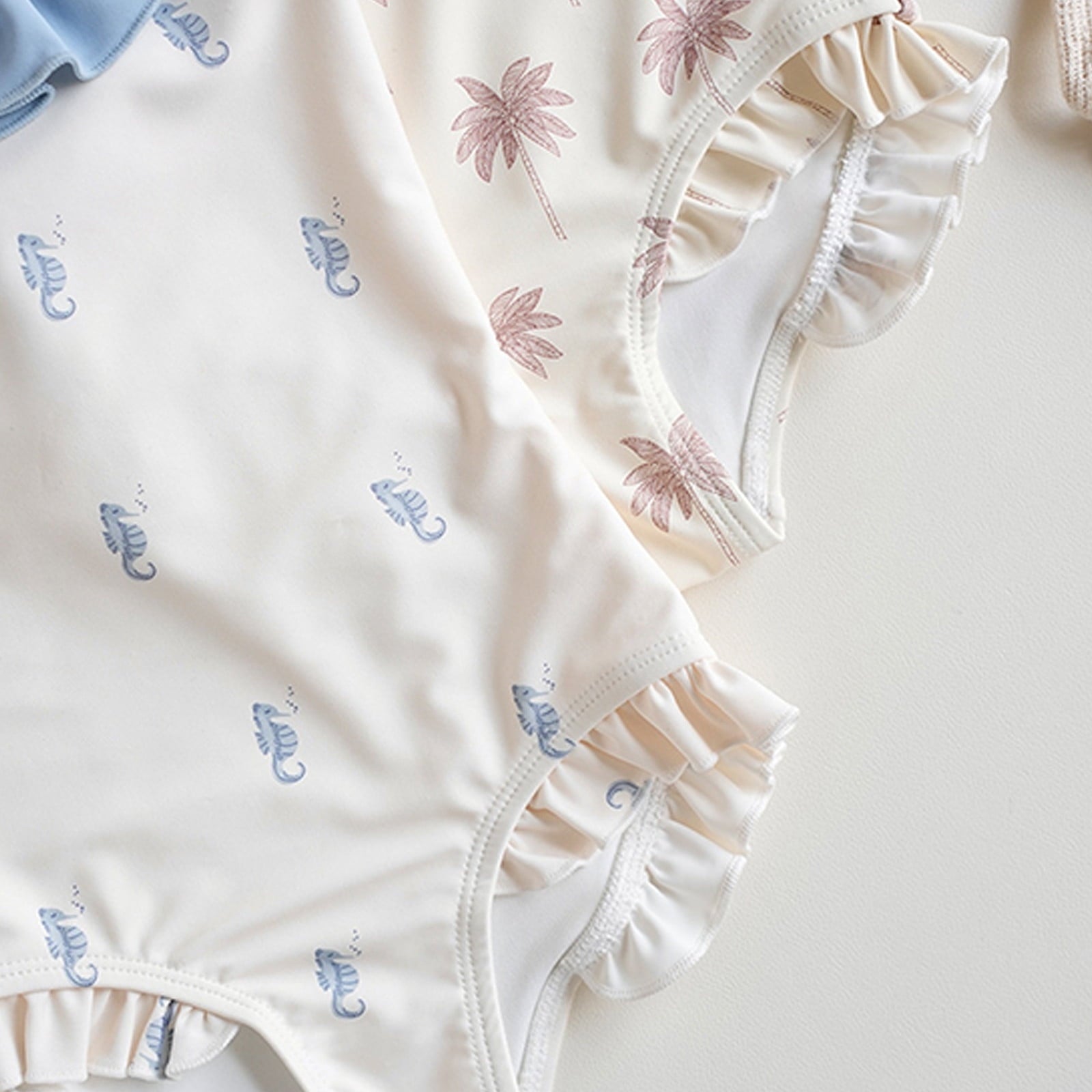 Glisme Girls Swimsuit Swimwear Bathing Suit For Toddler Kids Outdoor Summer Beach Play Floral Design Comfortable Swimwear Bathing Suit For Swimming Lessons And Beach Size 4-5 Years,Blue