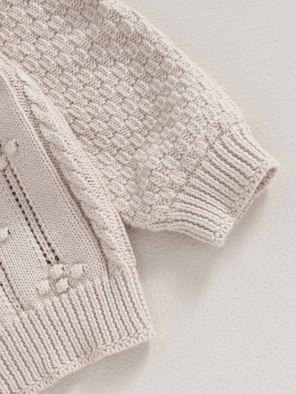 Elippeo Baby Girls Knitted Cardigan Sweater 3M 6M 12M 18M 24M Cute Doll Collar Crochet Button Closure Clothes Outerwear Winter Kids Tops Outfits