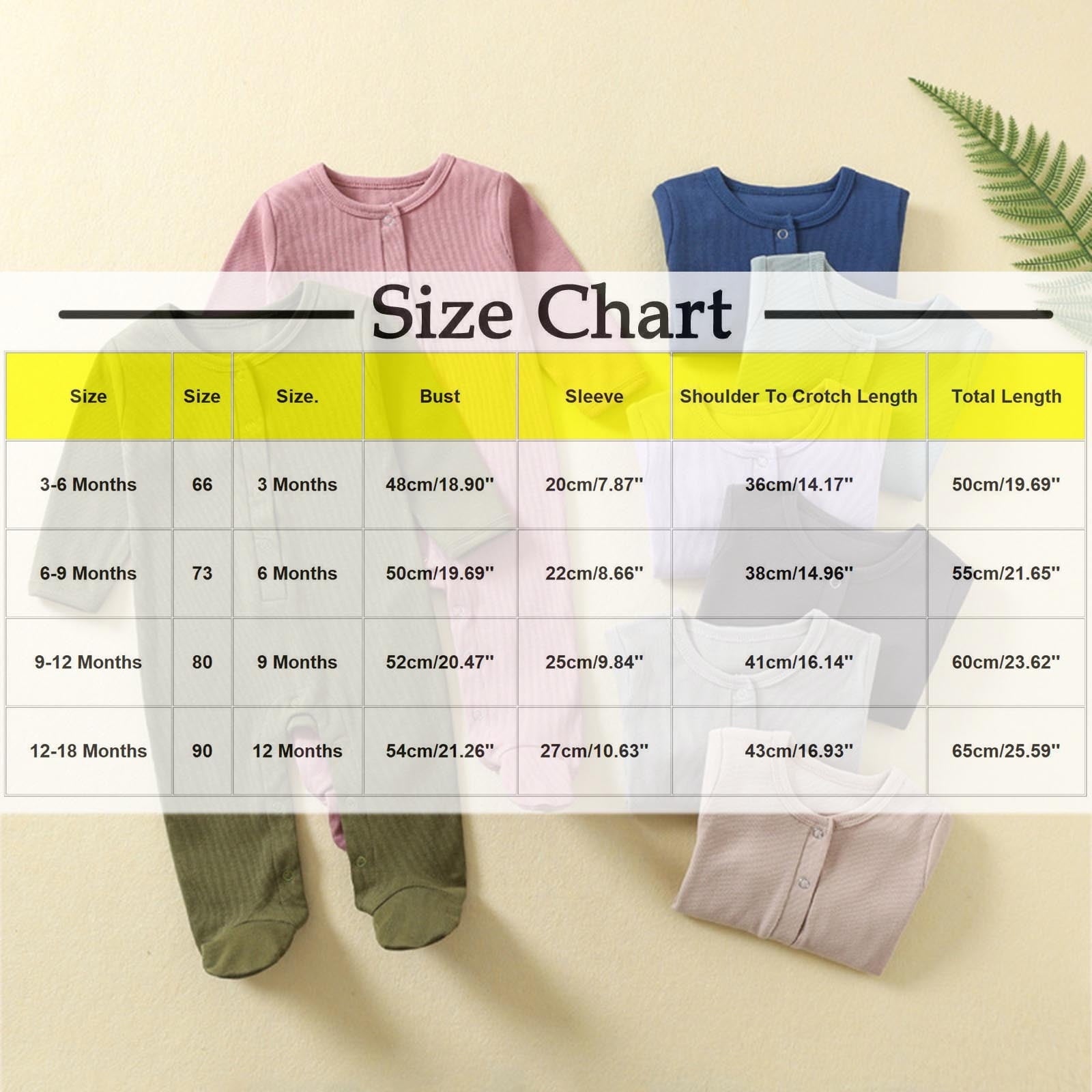 Chbgutlmr Newborn Baby Clothes Boy Girls Toddler Footed Button Onesie Fall Infant Comfy Solid Color Clothing