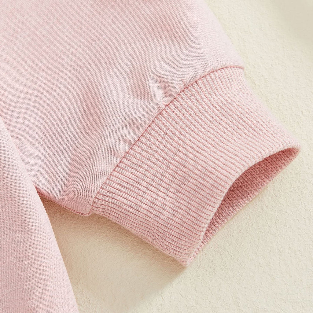 FYEGRE Baby Girls First Birthday Outfit Long Sleeve Goose Embroidery Soft Bodysuit Romper for Toddler Photo and Wear Pink 6-12 Months