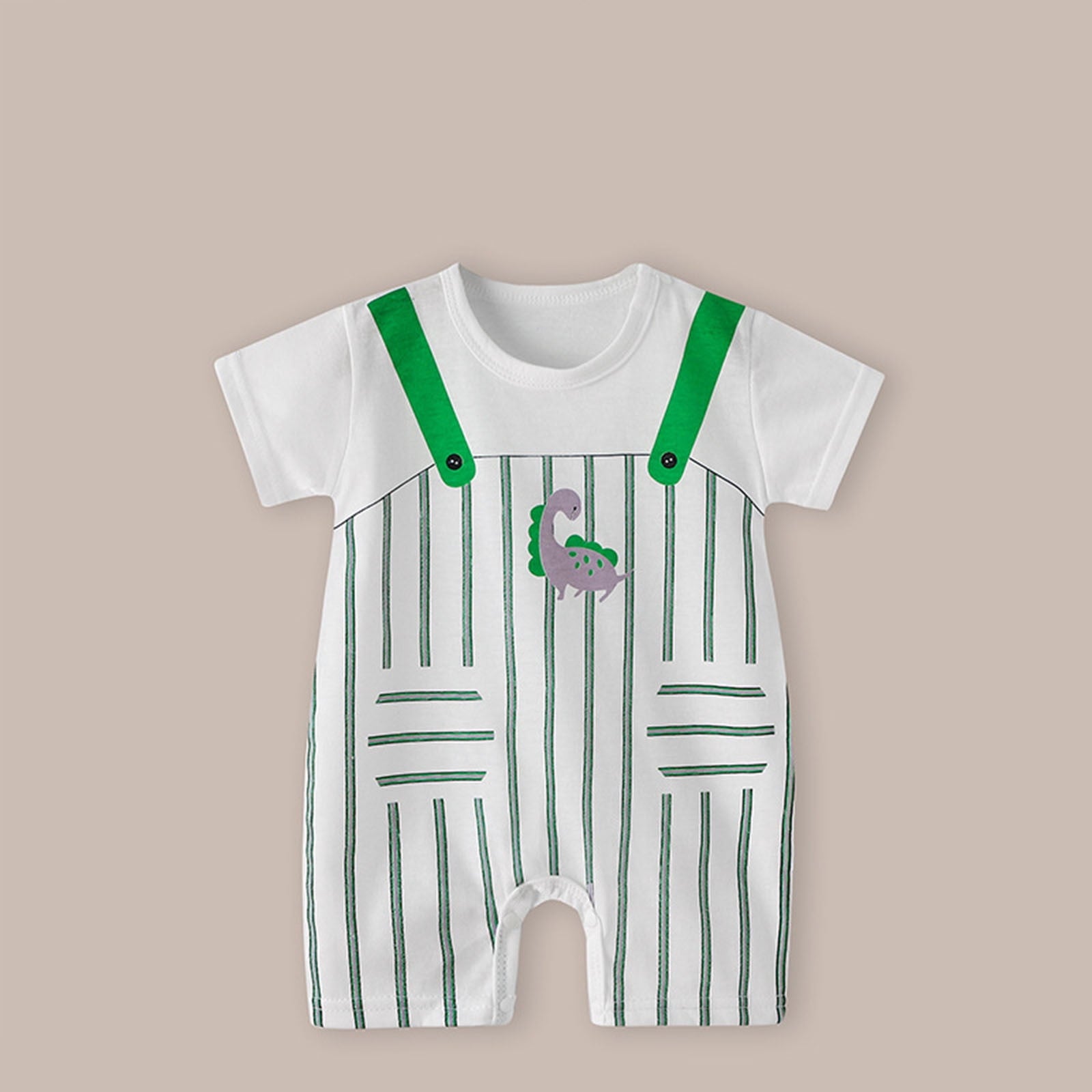 Avrntaa Infant Baby Boy Romper - Kids Round Neck Short Sleeve Playsuit One Piece Outfit 0-24 Months