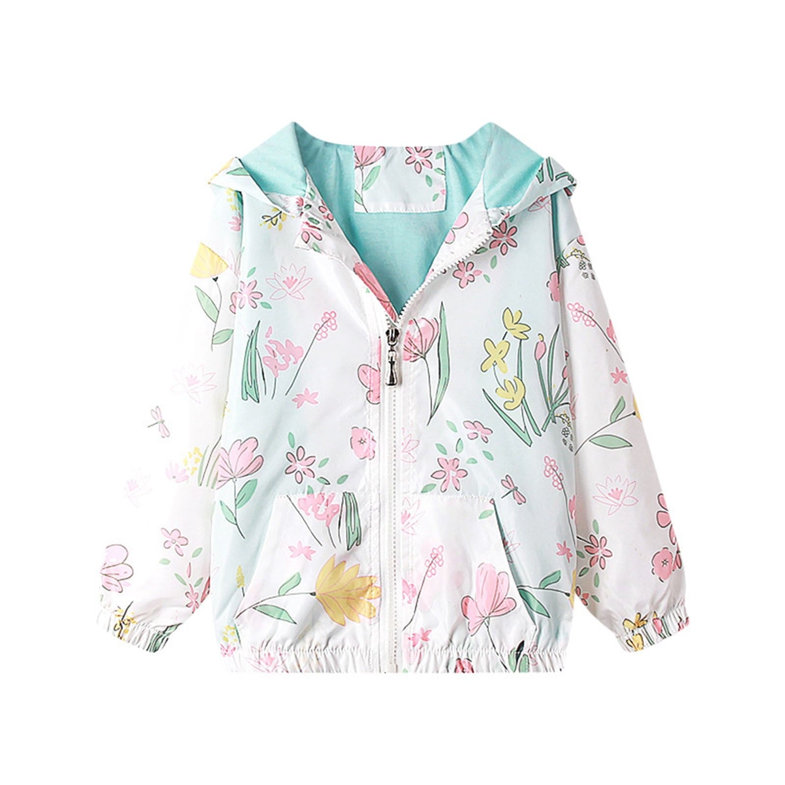 Avrntaa Toddler Jackets for Girls - Cartoon Print Full Zip Hooded Jacket Cute Dust Coats Cold Weather Shop Pink Jacket Size 7Y