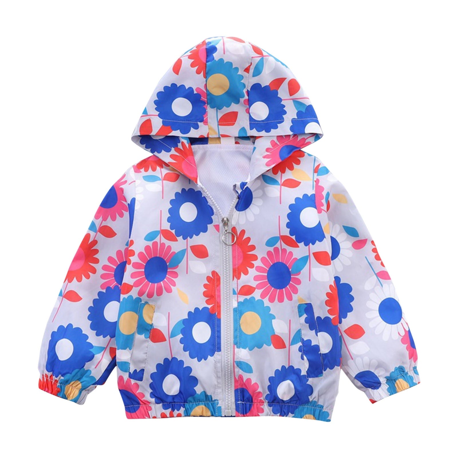 Avrntaa Toddler Jackets for Girls - Cartoon Print Full Zip Hooded Jacket Cute Dust Coats Cold Weather Shop Pink Jacket Size 7Y