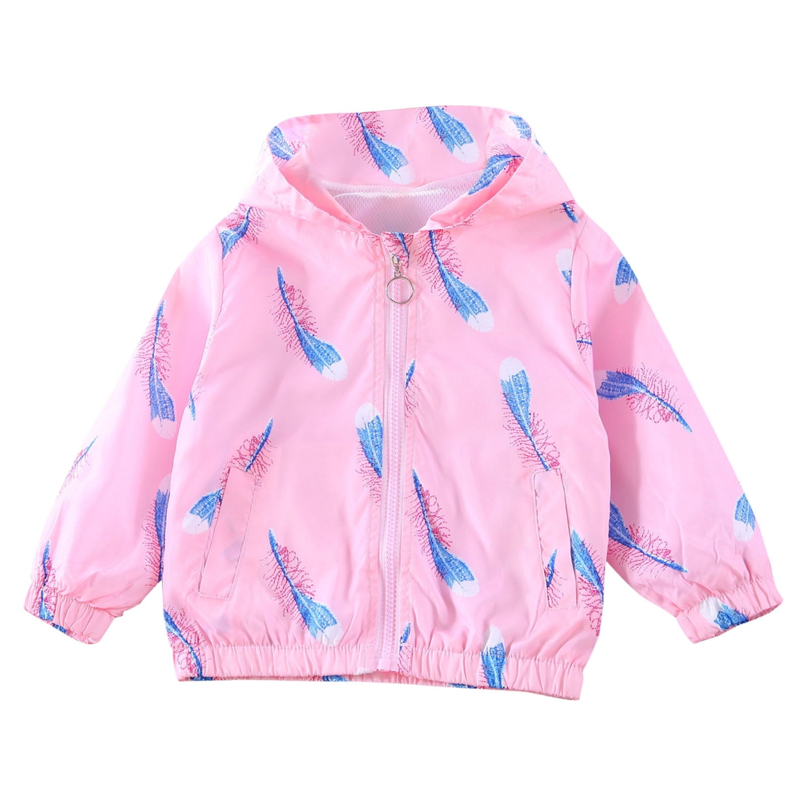 Avrntaa Toddler Jackets for Girls - Cartoon Print Full Zip Hooded Jacket Cute Dust Coats Cold Weather Shop Pink Jacket Size 7Y