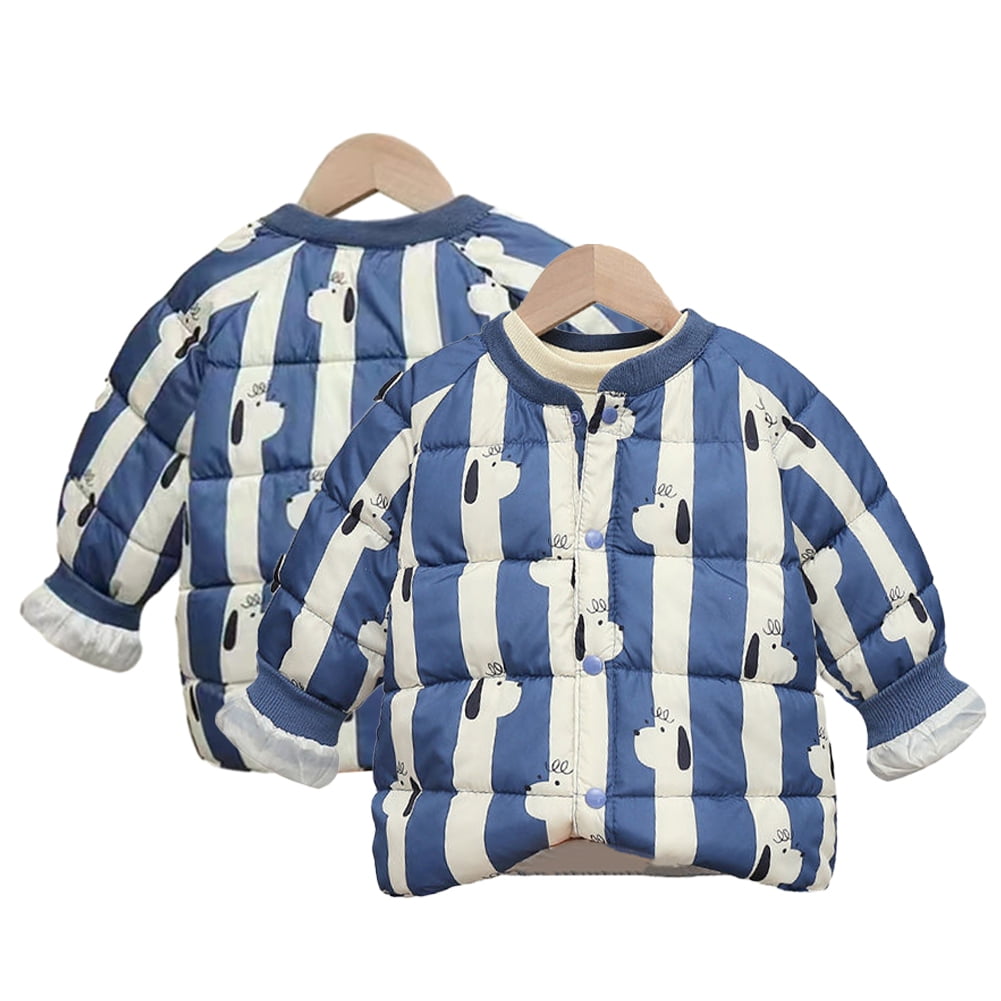 Esaierr Kids Toddler Puffer down Jacket for Boys Girls ,Baby Fall Winter Thick Warm Hooded Outwear Infant Cartoon lightweight comfort short down Jackets,Size 9M-6Y