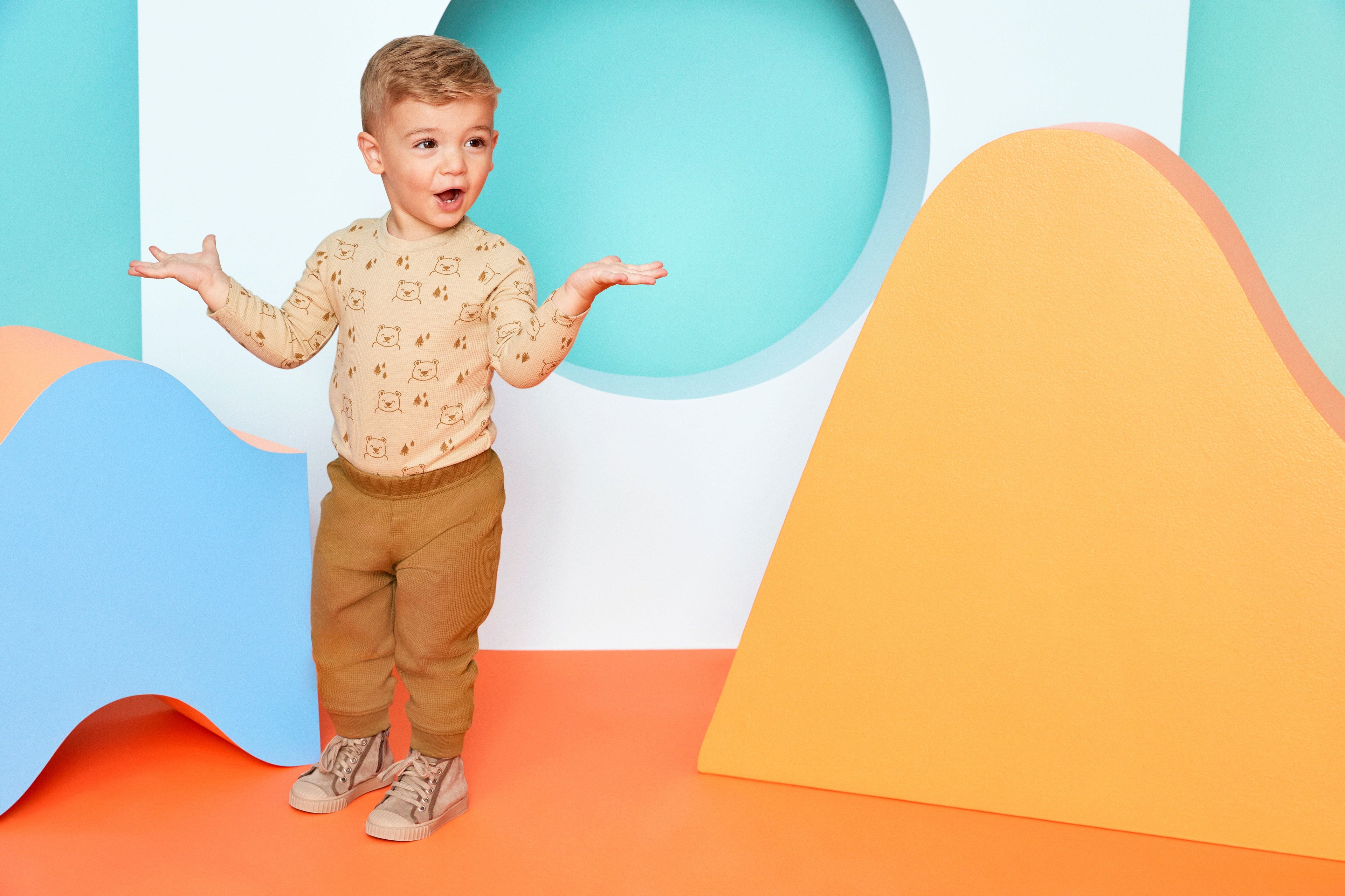 Garanimals Baby Boy Long Sleeve Striped Jersey Bodysuit with Pocket, Sizes 0-24 Months