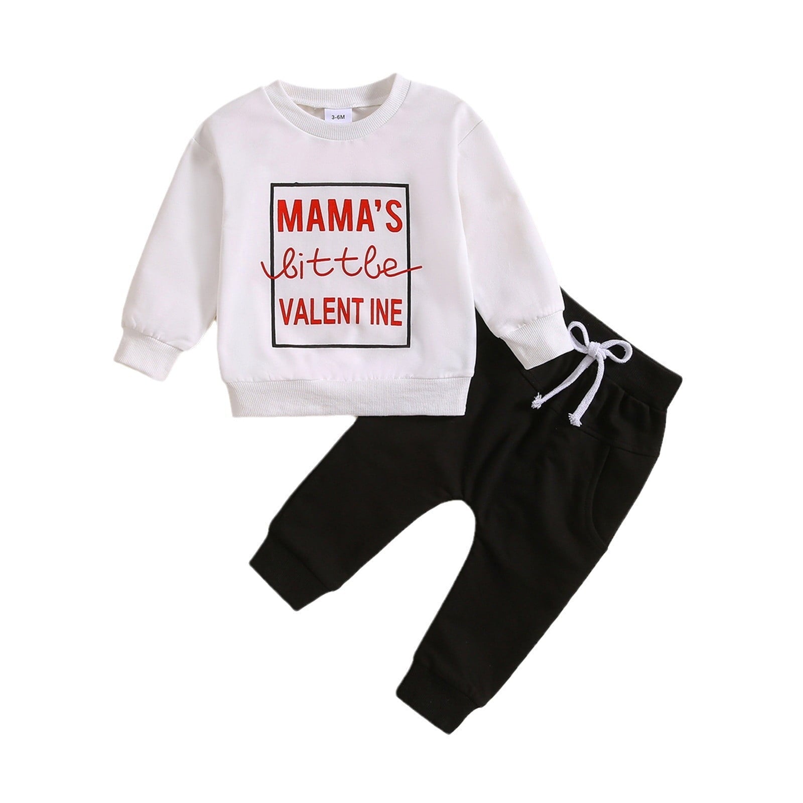 Gelikeya Baby Boy Valentines Day Outfit Toddler 6 12 18 24 Months 2 3 4 T Boys Girl Heart Striped Long Pants Set, Red & 2-3 Years