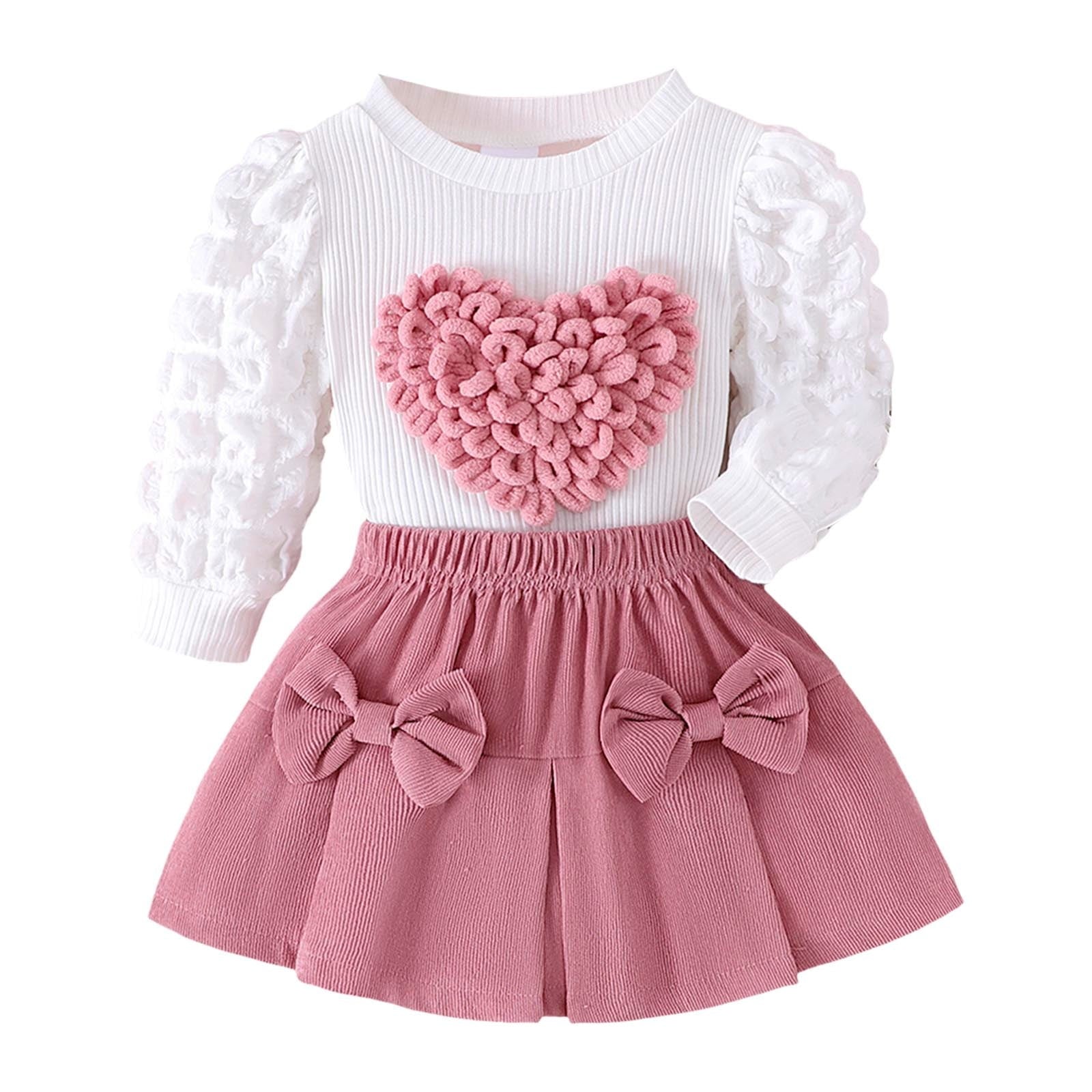 Gelikeya Girls Dresses Toddler Baby Girl Valentines Day Outfits Cute Hearts Long Sleeve Mesh Tutu Dress Kids Spring Fall Clothes A01 Red 4-5 Years