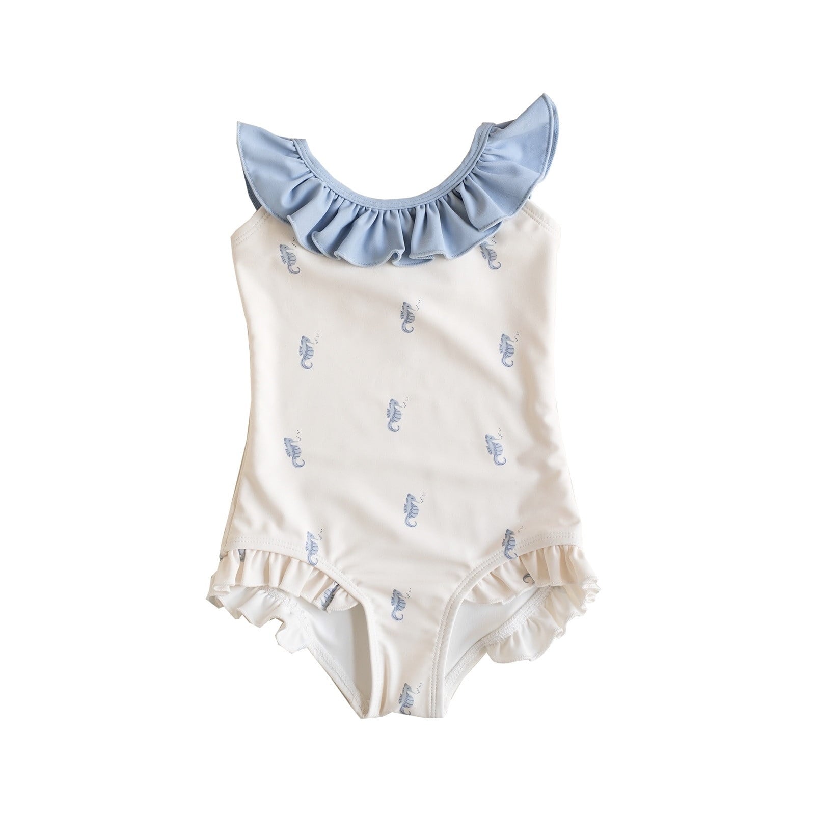 Glisme Girls Swimsuit Swimwear Bathing Suit For Toddler Kids Outdoor Summer Beach Play Floral Design Comfortable Swimwear Bathing Suit For Swimming Lessons And Beach Size 4-5 Years,Blue